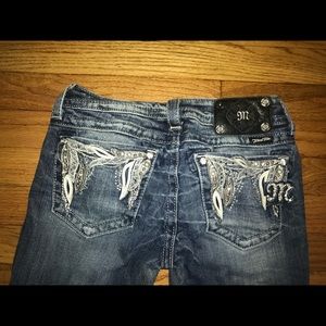 Miss me jeans bling crystals 26 *rare*
